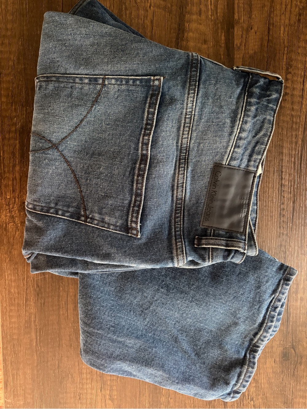 Calvin Klein Jeans Men's Faded Blue Relaxed Denim